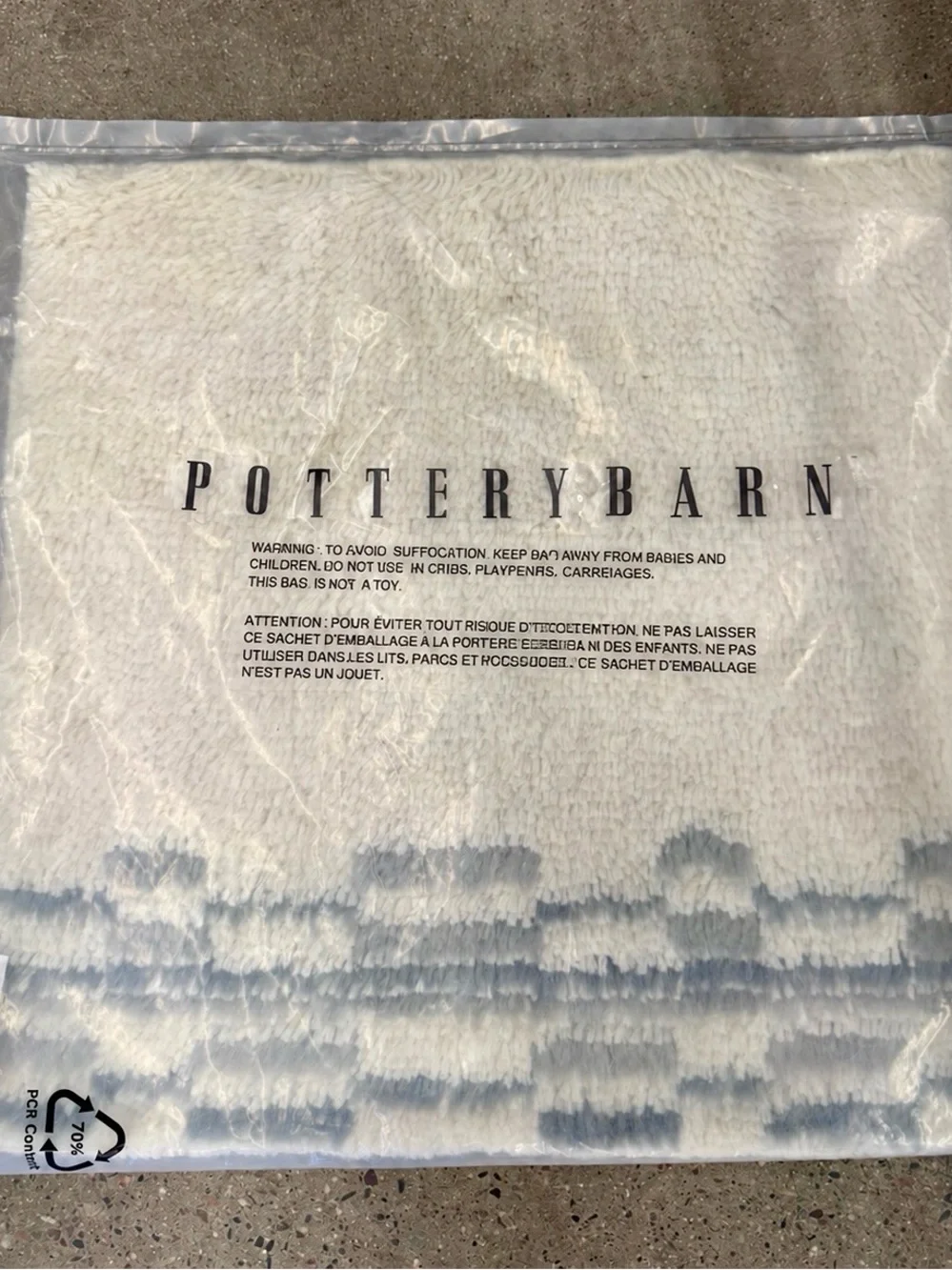 Pottery Barn Kodiak Handwoven Shag Rug Sample